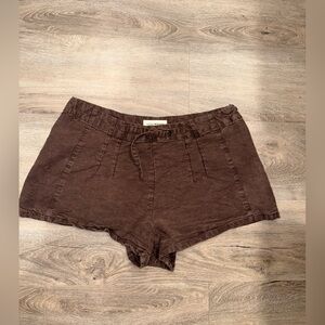 Lucky Brand Brown Cotton-Blend Shorts